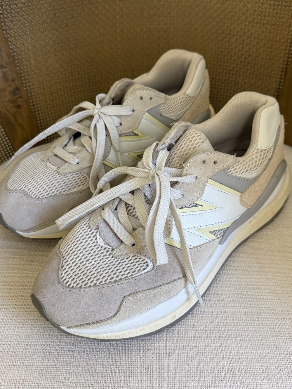 New Balance Women's 57/40 Beige, gray & yellow Sneakers